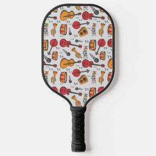 Cool Music Thed Banjo Drums Guitar Violin More Pickleball Paddle