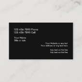 Cool Music Theme Visitekaartje (Achterkant)