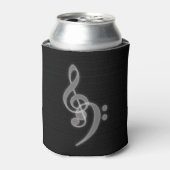 Cool Music - Treble and Bass Clef Koelbox Blikjeskoeler (Blikje Voorkant)