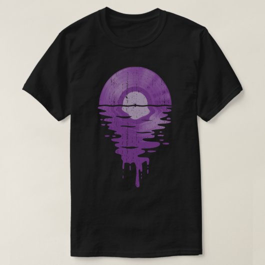 Cool Music Vinyl Record Sunset Melting Purple Esse T-shirt (Design voorkant)