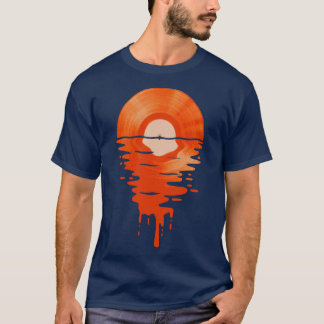 Cool Music Vinyl Retro Sinaasappel T-shirt