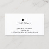 Cool Music Visitekaartje voor Guitar Teachers (Achterkant)