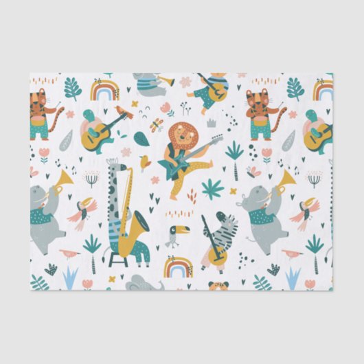 Cool Musical Band Tissuepapier (Voorkant)