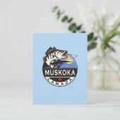 Cool Muskoka Canada Vist buiten Crest Briefkaart (Staand voorkant)