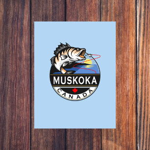 Cool Muskoka Canada Vist buiten Crest Briefkaart