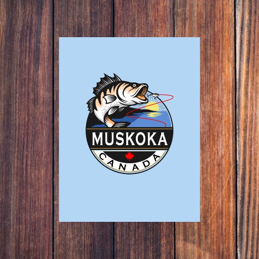 Cool Muskoka Canada Vist buiten Crest Briefkaart