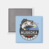 Cool Muskoka Canada Vist buiten Crest Magneet (Voorkant / Achterkant)