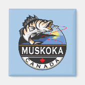 Cool Muskoka Canada Vist buiten Crest Magneet (Voorkant)