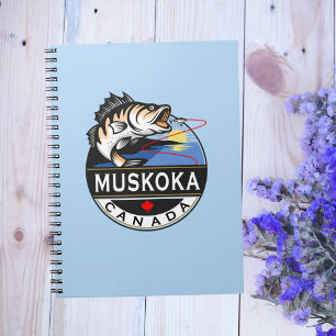 Cool Muskoka Canada Vist buiten Crest Notitieboek