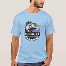 Cool Muskoka Canada Vist buiten Crest T-shirt