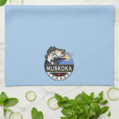 Cool Muskoka Canada Vist buiten Crest Theedoek (Gevouwen)