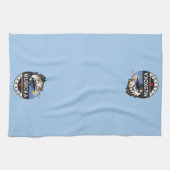 Cool Muskoka Canada Vist buiten Crest Theedoek (Horizontaal)