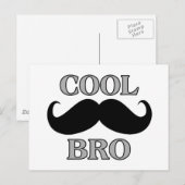 Cool Mustache Bro Briefkaart (Voorkant / Achterkant)