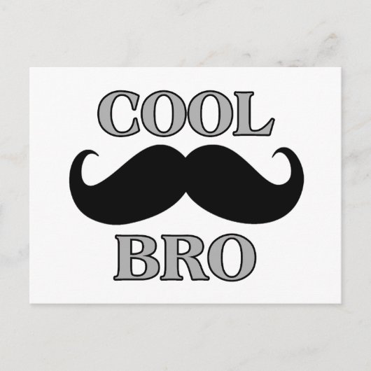 Cool Mustache Bro Briefkaart (Voorkant)