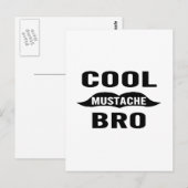 Cool Mustache Bro Briefkaart (Voorkant / Achterkant)