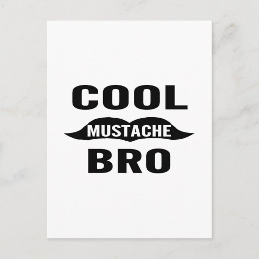 Cool Mustache Bro Briefkaart (Voorkant)