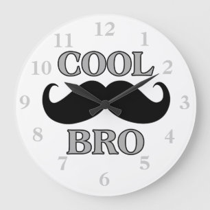 Cool Mustache Bro Grote Klok