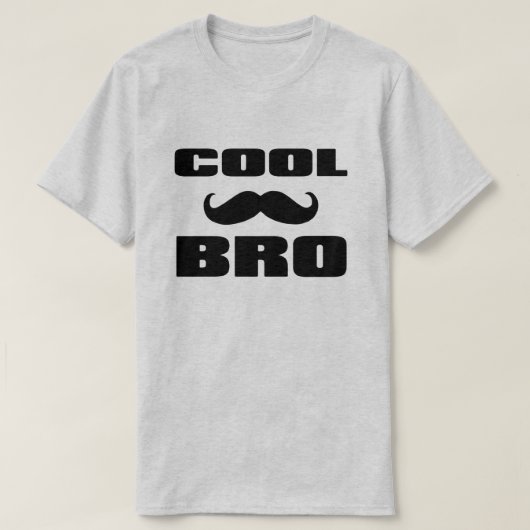 Cool Mustache Bro T-shirt (Design voorkant)