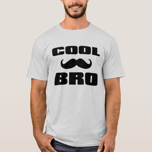 Cool Mustache Bro T-shirt (Voorkant)