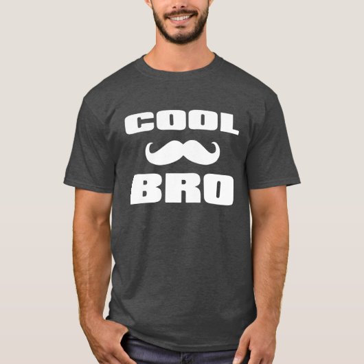 Cool Mustache Bro T-shirt (Voorkant)