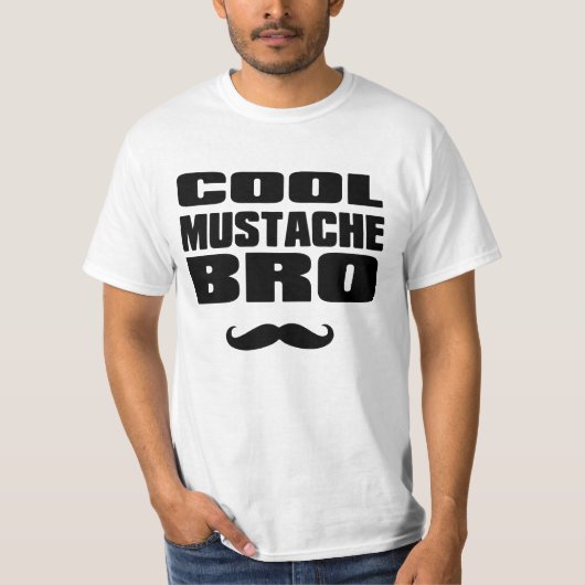 Cool Mustache Bro T-shirt (Voorkant)