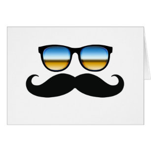 Cool Mustache onder Shades