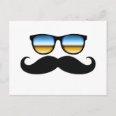 Cool Mustache onder Shades Briefkaart (Voorkant)