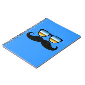 Cool Mustache onder Shades Notitieboek (Linkerzijde)