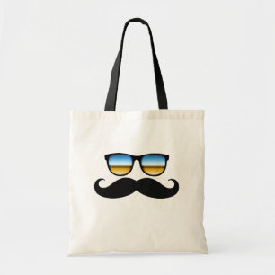 Cool Mustache onder Shades Tote Bag