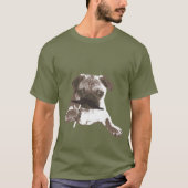 Cool Mustache Papa Pug T-Shirt (Voorkant)