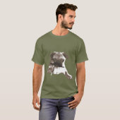 Cool Mustache Papa Pug T-Shirt (Voorkant volledig)