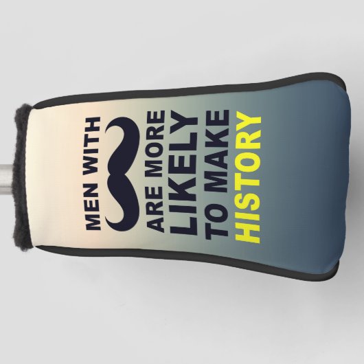 Cool Mustache Quote Typografie Golfheadcover (Voorkant)