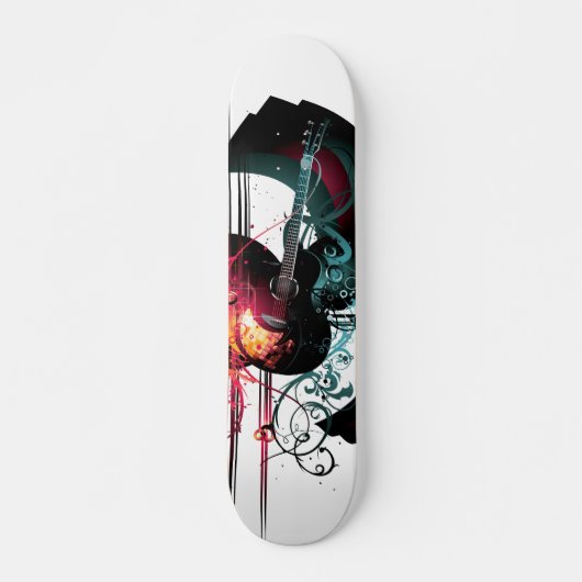 Cool Muziek Grafisch met Guitar Skateboard (Voorkant)