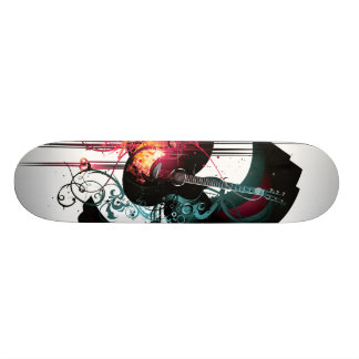 Cool Muziek Grafisch met Guitar Skateboard