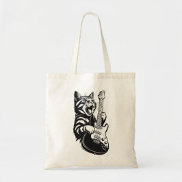 Cool Muziek Liefde | Rock Kat die Elektrische Gita Tote Bag