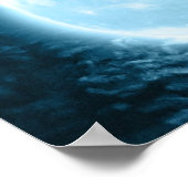 Cool mystical Fantasy Wolf die de maan vasthoudt Poster (Hoek)