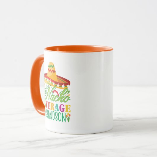 Cool Nacho gemiddelde kleinzoon voeg naam toe Mok (Voorkant links)