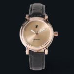 Cool Nacre Patroon Horloge<br><div class="desc">Cool Nacre Patroon Vrouwen Perfect Vierkante Zwart Leren Strap Horloge</div>