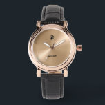 Cool Nacre Patroon Horloge<br><div class="desc">Cool Nacre Patroon Vrouwen Perfect Vierkante Zwart Leren Strap Horloge</div>