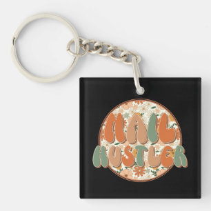 Cool Nail Hustler Nail Salon Floral Sleutelhanger