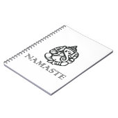 Cool Namaste Ganesh Design B/W Notitieboek (Linkerzijde)