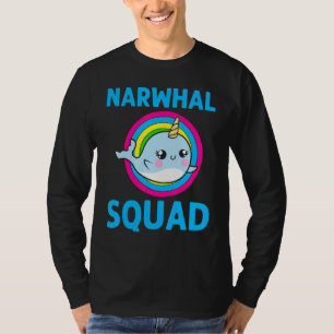 Cool Narwhal voor mannen regenboogstaartvlies Zee  T-shirt