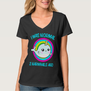 Cool Narwhal voor mannen regenboogstaartvlies Zee T-shirt