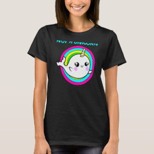 Cool Narwhal voor mannen regenboogstaartvlies Zee T-shirt