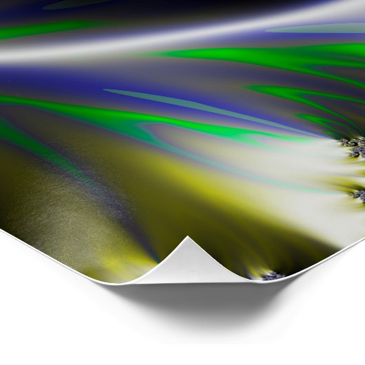 Cool Natte verf Fractale wervelkolom van RGB Prima Perfect Poster (Hoek)