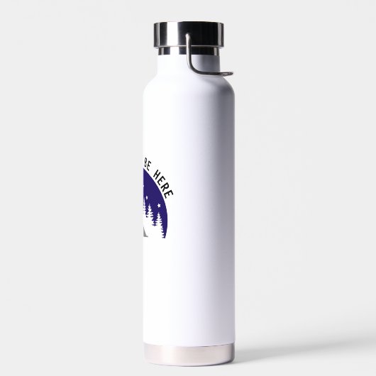 Cool Natuur Camping Kampvuur Ontwerp Custom Waterfles (Links)