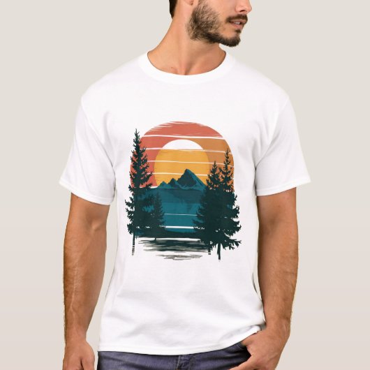 Cool natuur ontwerp t-shirt (Voorkant)