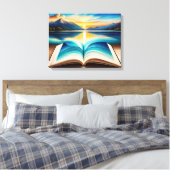 Cool natuur Sunrise 'canvas afdrukken (Insitu (Slaapkamer))