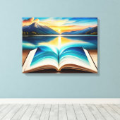 Cool natuur Sunrise 'canvas afdrukken (Insitu (Houten vloer))