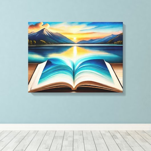 Cool natuur Sunrise 'canvas afdrukken (Insitu (Houten vloer))